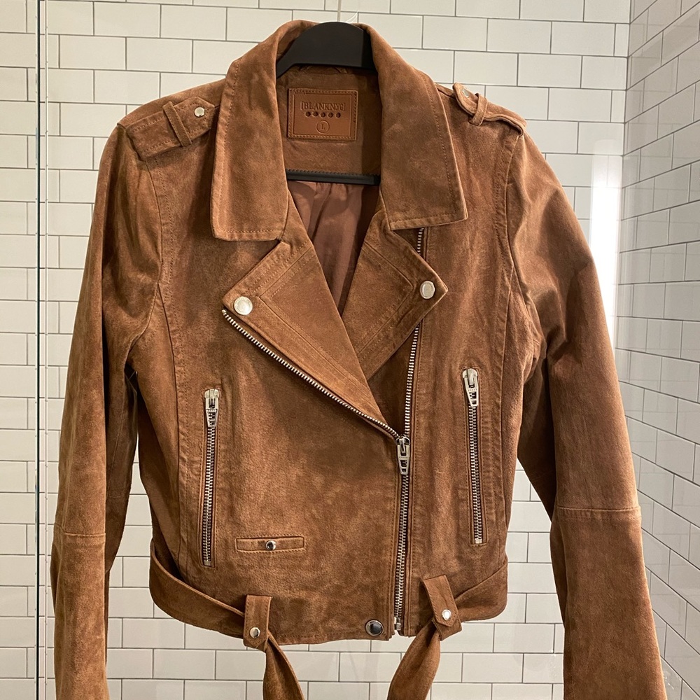 Blank NYC suede Moto jacket: coffee bean Color - Picture 5 of 9